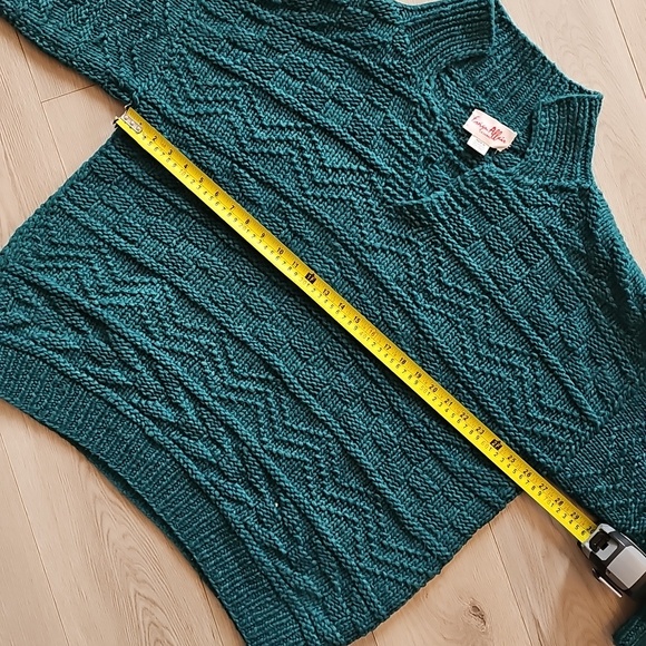 Wool Fishermancore Pattern Knit Chunky Wool Oversized Sweater "One Size" - Picture 10 of 14